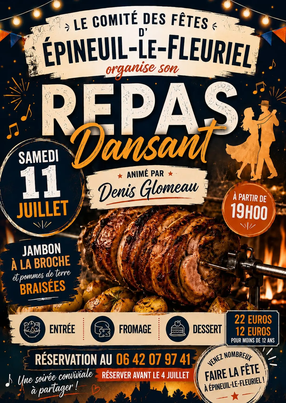 Repas dansant animé par Denis Glomeau