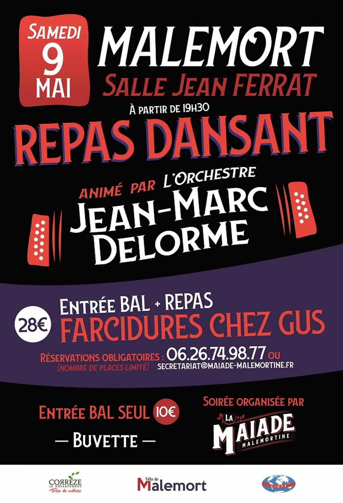 Repas dansant – La Maïade Malemortine