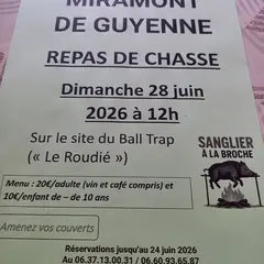 Repas de chasse : sanglier à la broche