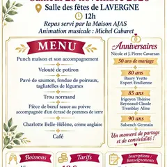 Repas de l'association La Joie de Vivre