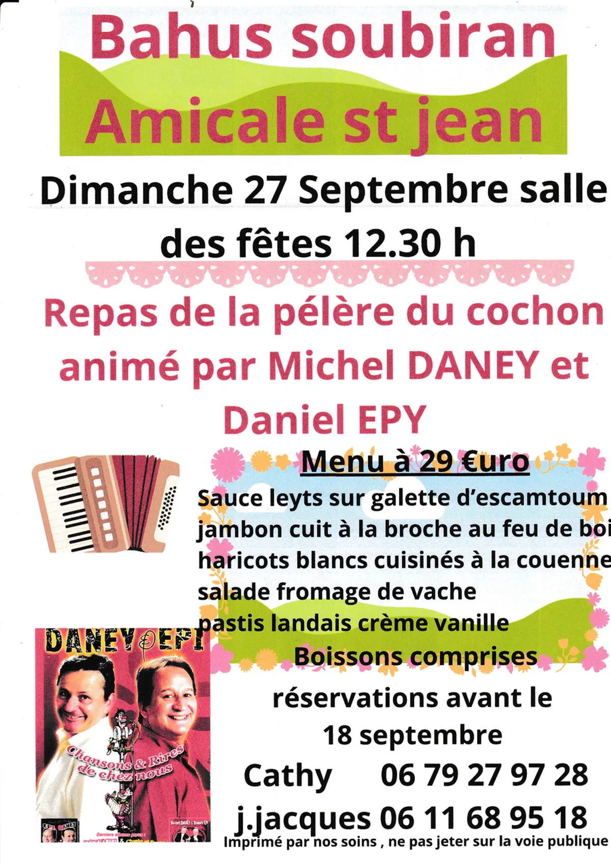 Repas de la pelere du cochon
