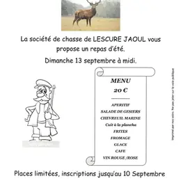 Repas de la société de chasse