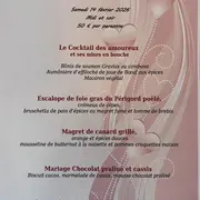 Repas de la St Valentin Restaurant Le Duellas