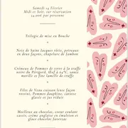 Repas de la St Valentin Restaurant O Petit Gavroche