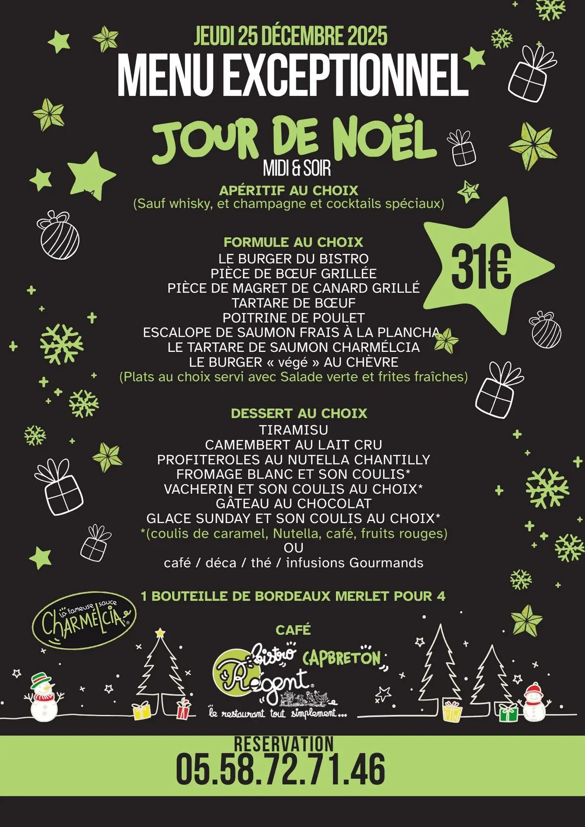 Repas de Noël au Bistrot Régent