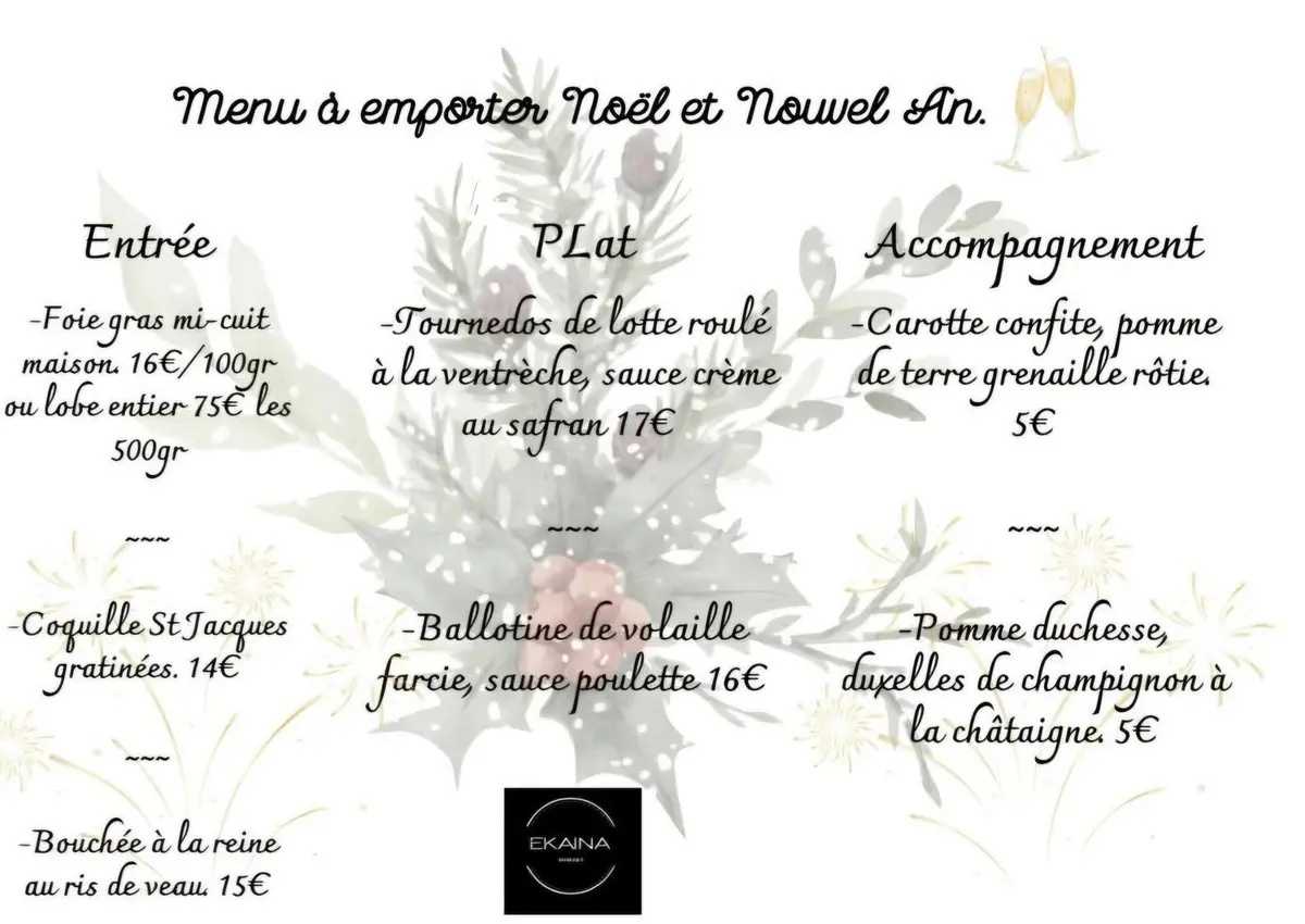 Repas de Noël & du Nouvel An - à emporter