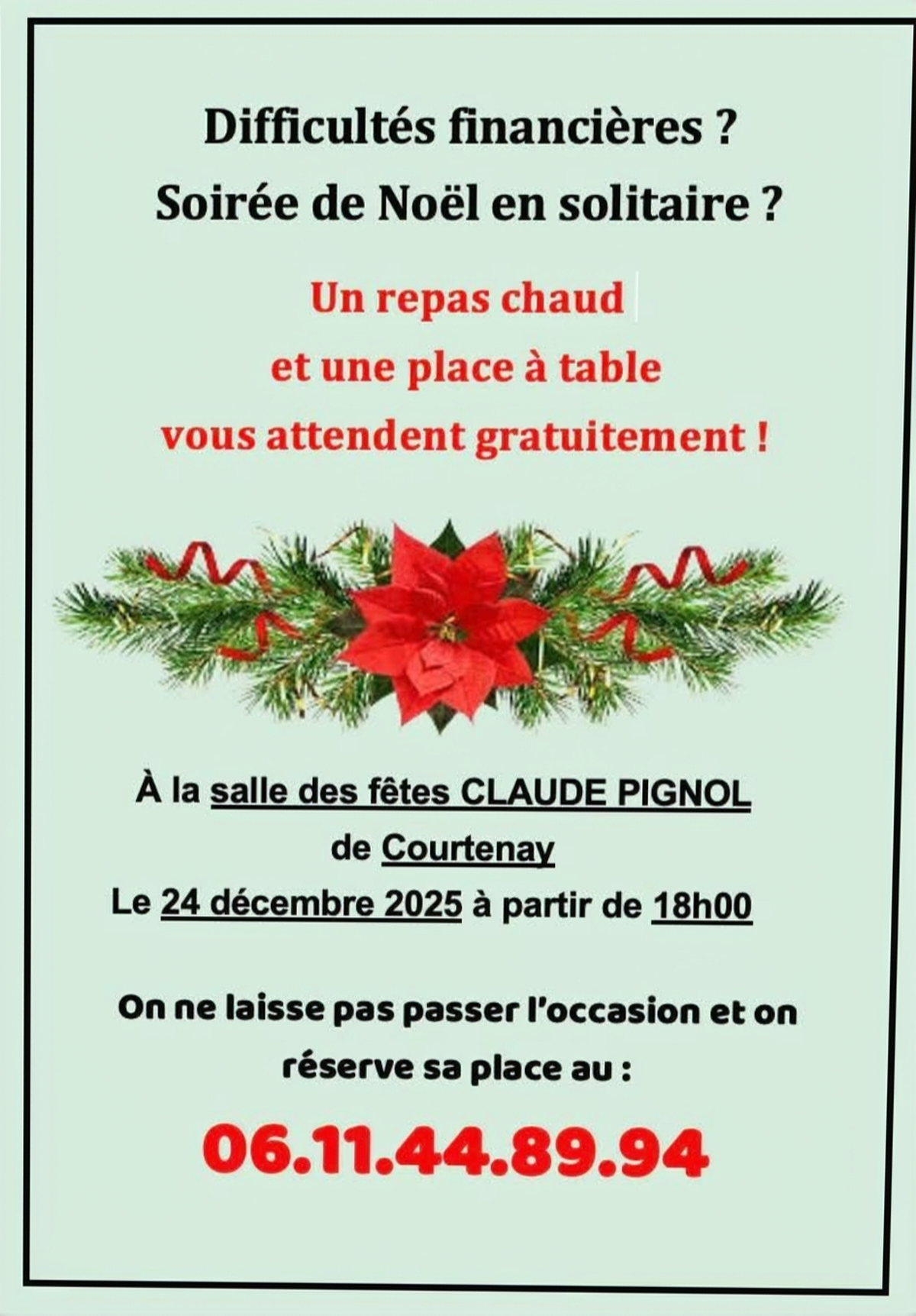 Repas de Noël solidaire