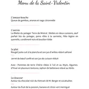 Repas de Saint-Valentin au Domaine Terre de Mistral