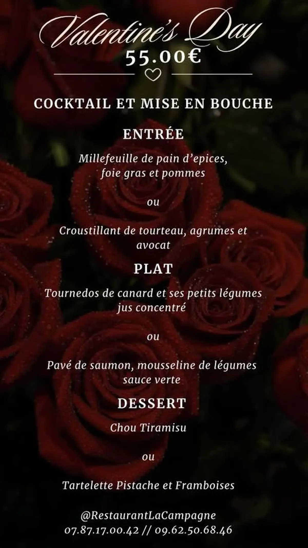 Repas de St Valentin