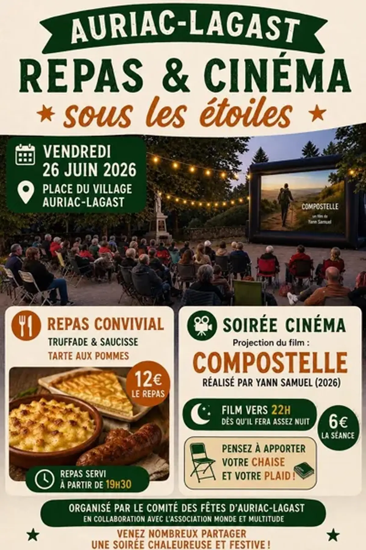 Repas et Cinéma sous les étoiles