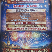 Repas et feu d'artifice à Carlux
