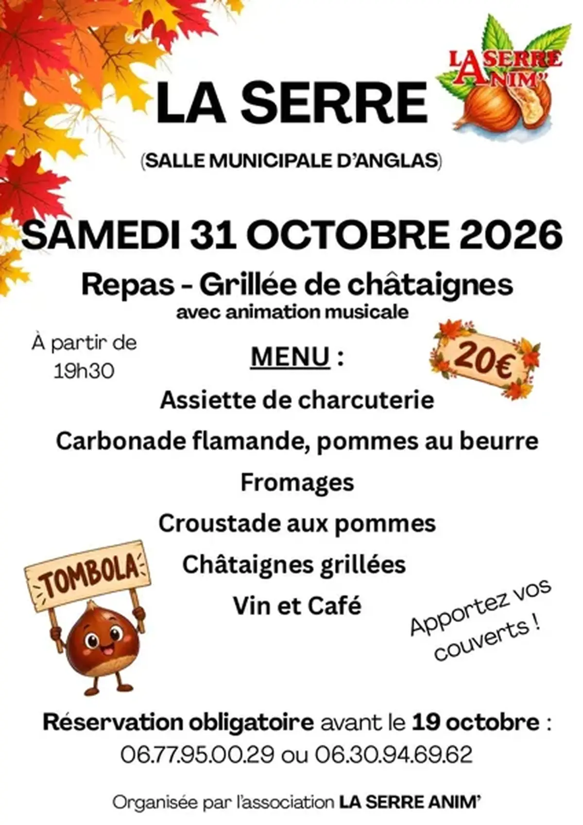 Repas et grillée de châtaignes