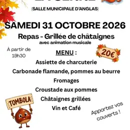 Repas et grillée de châtaignes