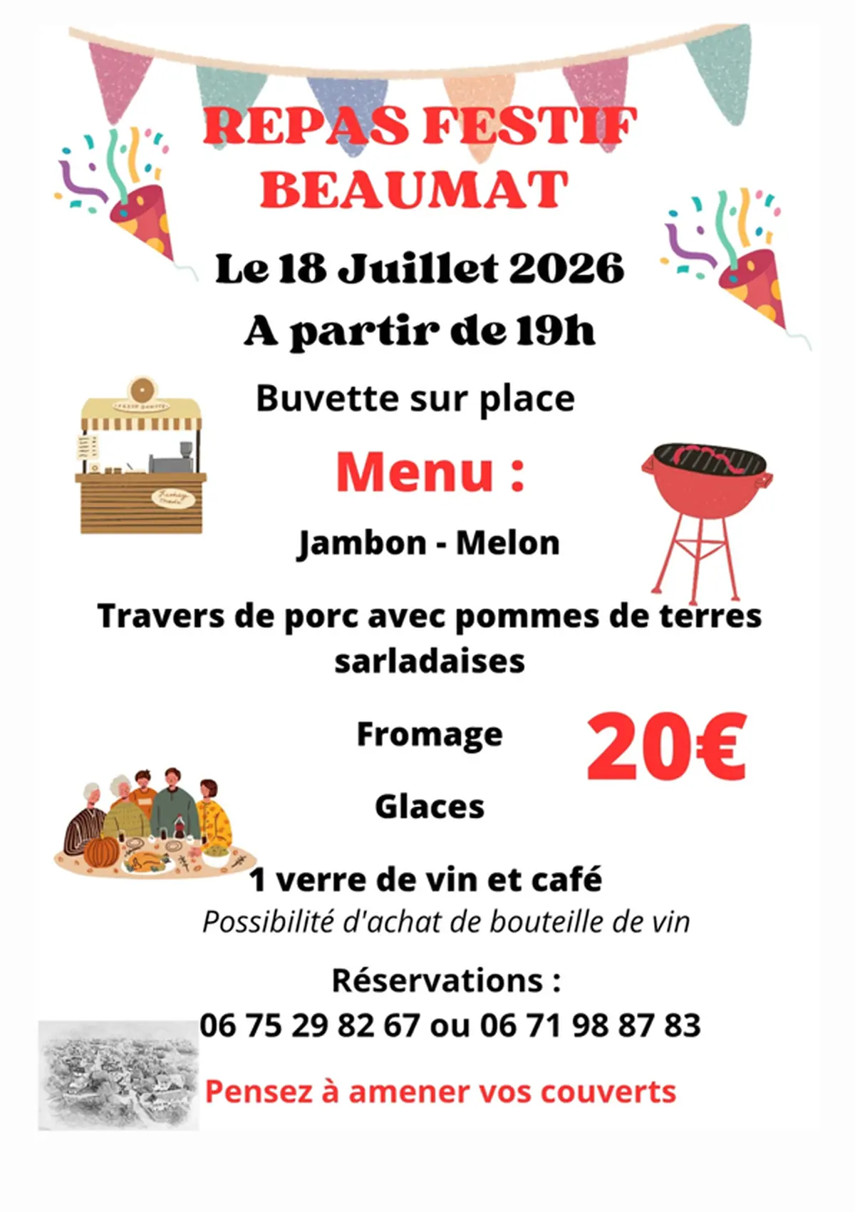 Repas festif à Beaumat