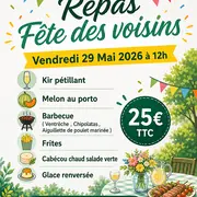 Repas fête des voisins (Les jardins d'Arcadie)