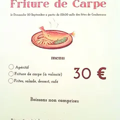 Repas friture de carpes à Gouhenans