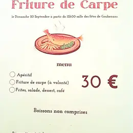 Repas friture de carpes à Gouhenans