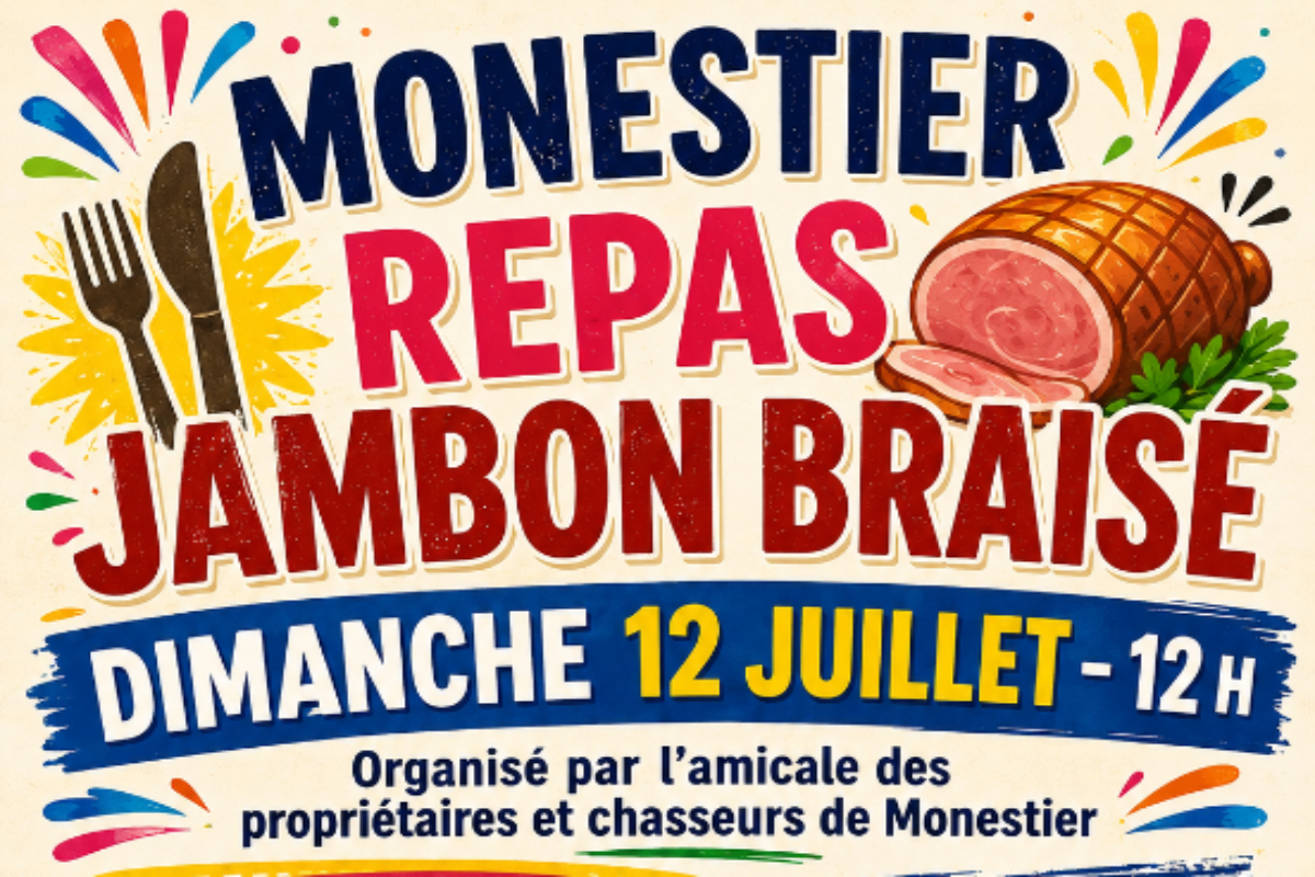 Repas jambon braisé