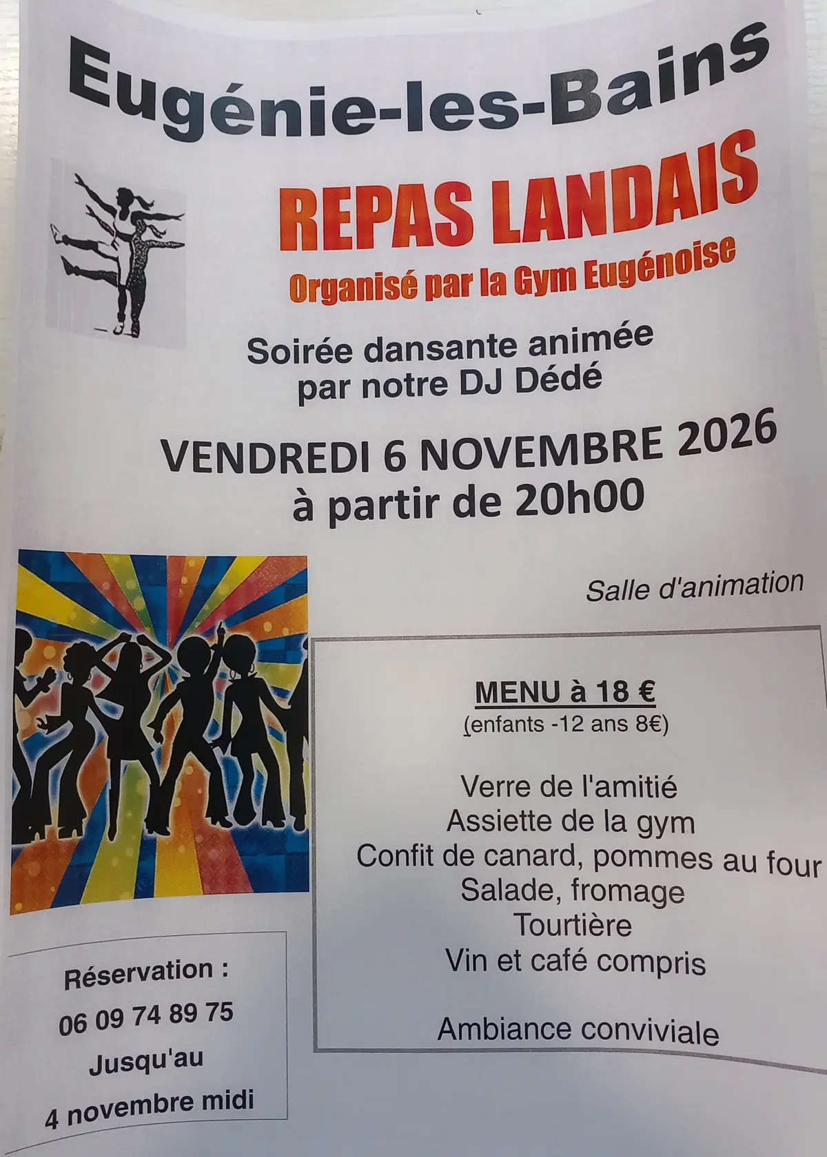 Repas landais et soirée dansante