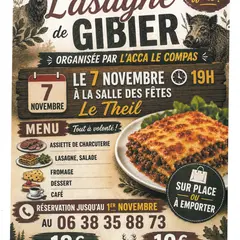 Repas Lasagne de gibier