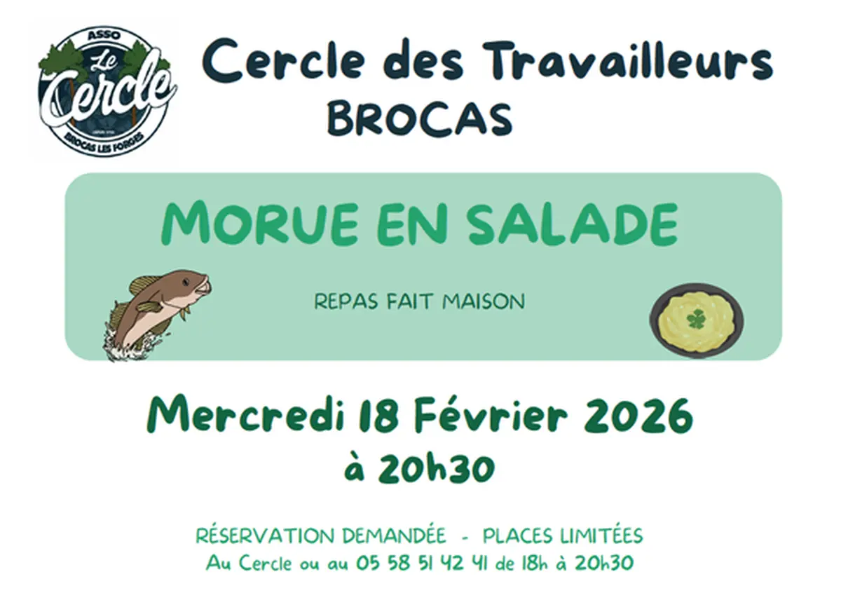 Repas MORUE EN SALADE