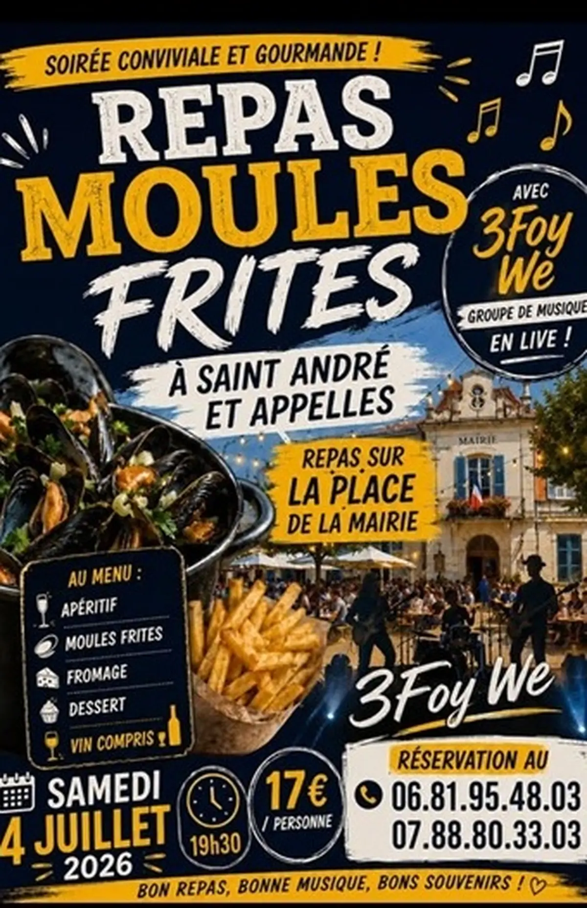 Repas moules frites