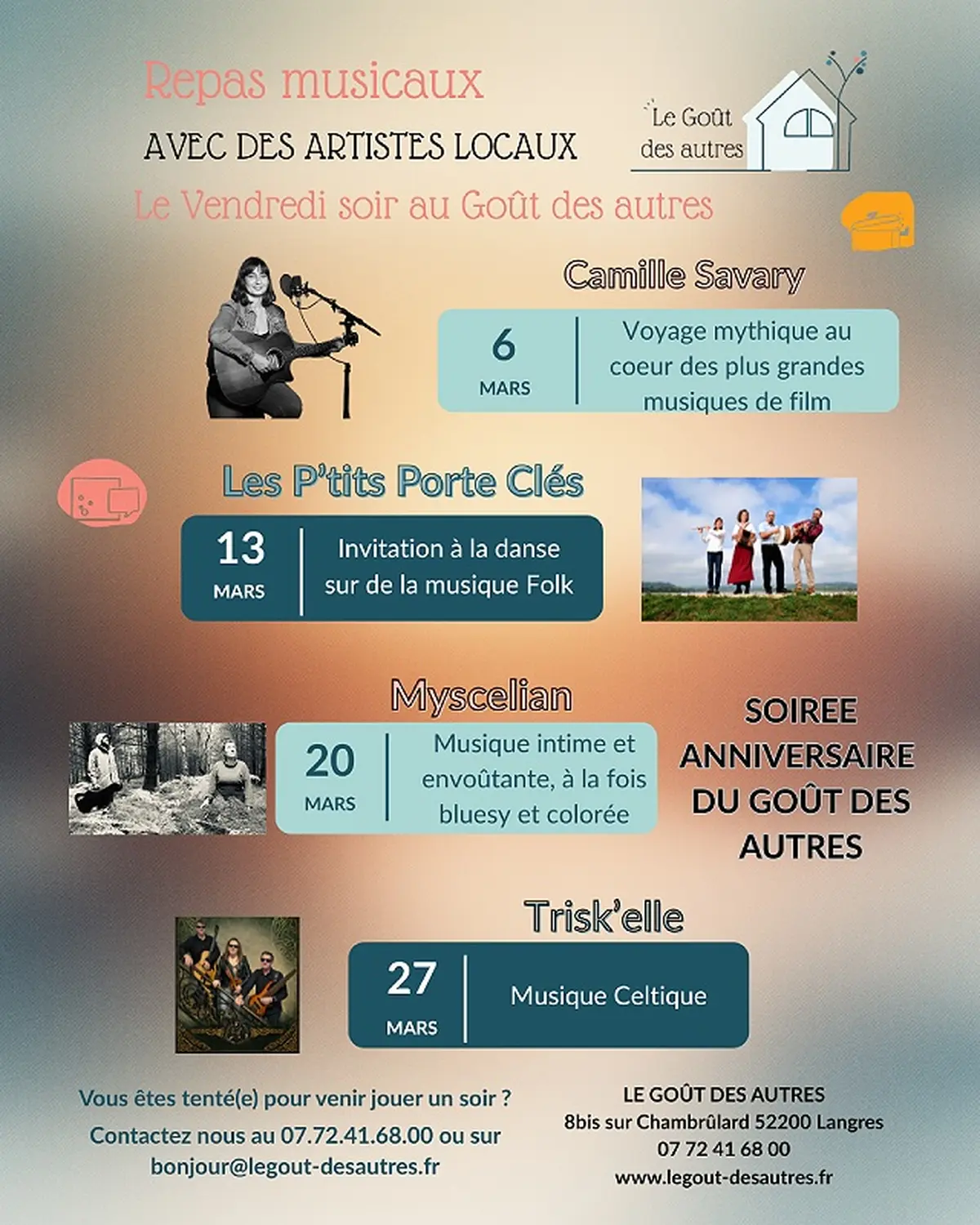 Repas musicaux - Les P'tits Porte Clés