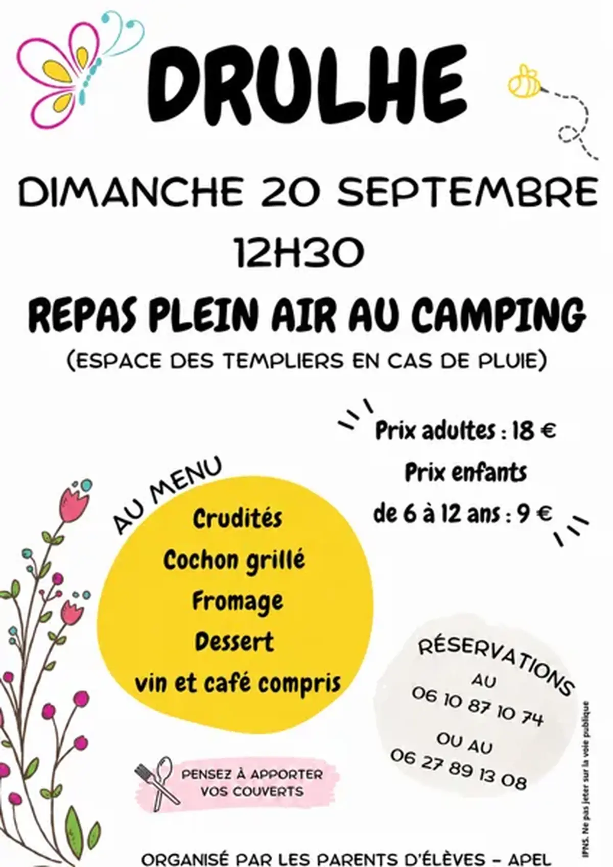 Repas plein air au camping