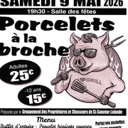 Repas porcelets à la broche