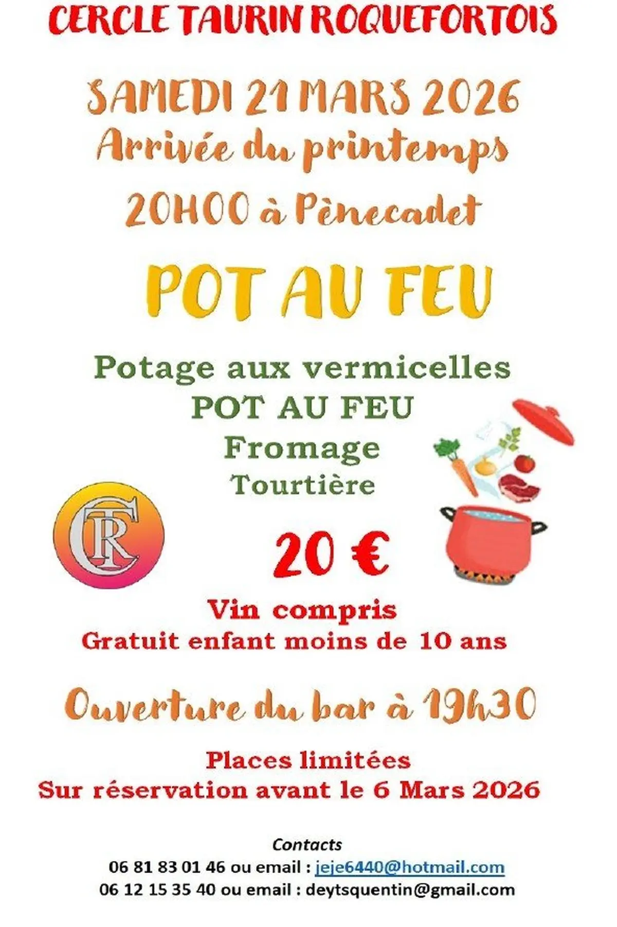 Repas Poule au pot