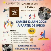 Repas solidaire musical et dansant au profit de l'Auberge des 4 Pattes