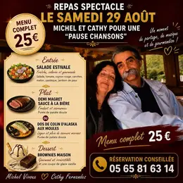Repas spectacle aux Arcades - Michel et Cathy