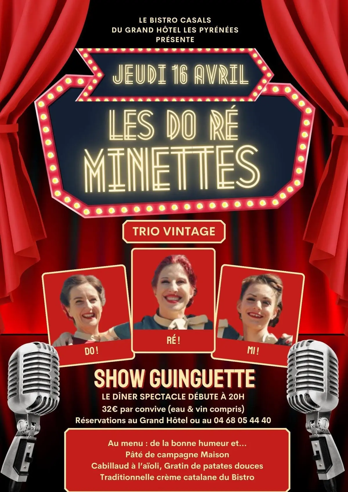 Repas Spectacle Avec Les Do Ré Minettes