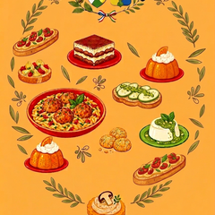 Repas-spectacle italien