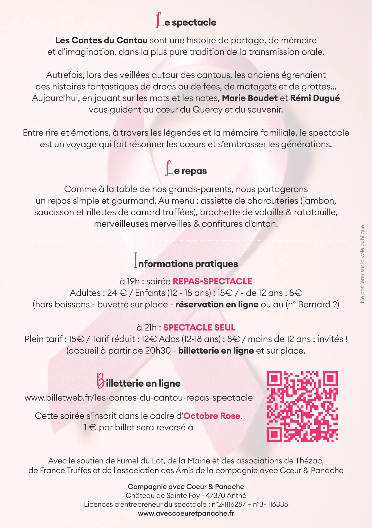 Repas-spectacle LES CONTES DU CANTOU