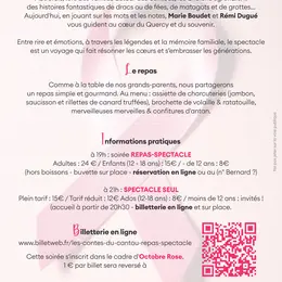Repas-spectacle LES CONTES DU CANTOU