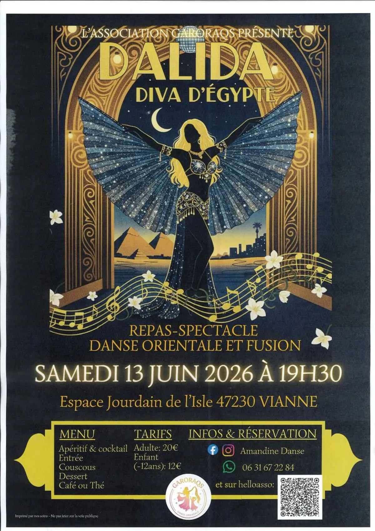 Repas - spectacle sur le thème de Dalida