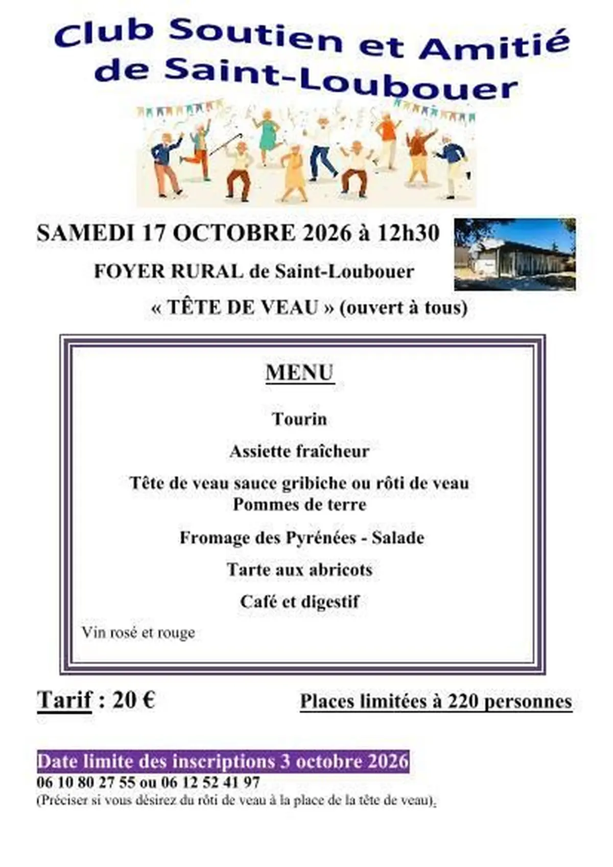 Repas tête de veau