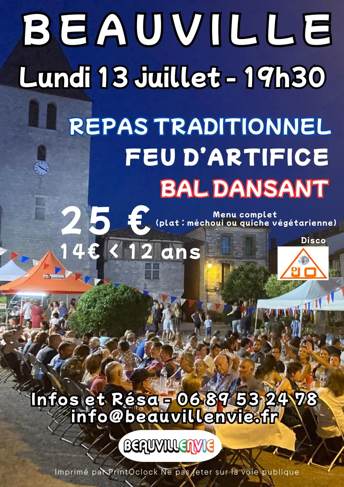 Repas traditionnel 13 juillet