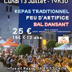 Repas traditionnel 13 juillet