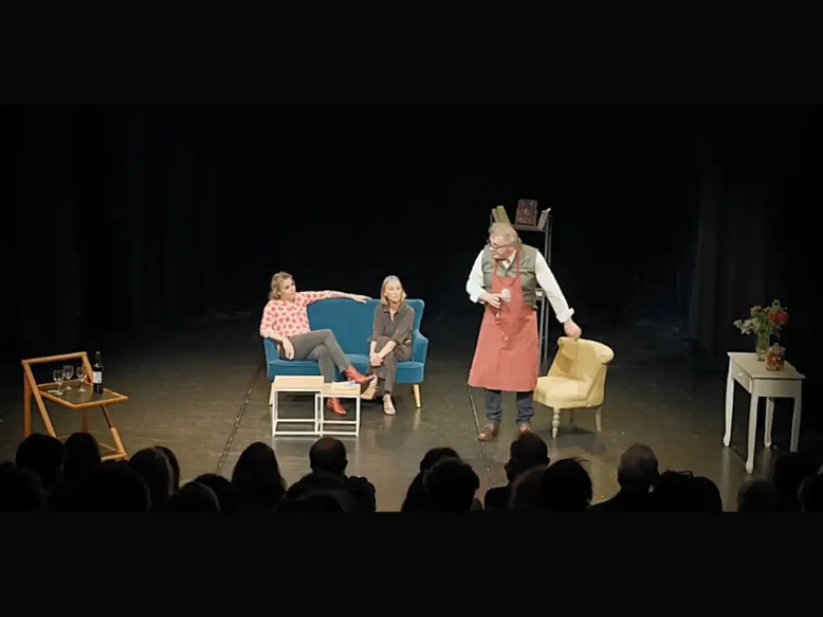 Représentation théâtrale avec le Rotary Club Boris Vian, sa sœur, et moi