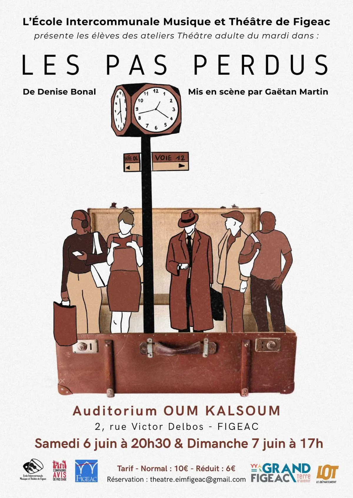 Représentation théâtrale «les pas perdus» avec l'EIM Théâtre de Figeac