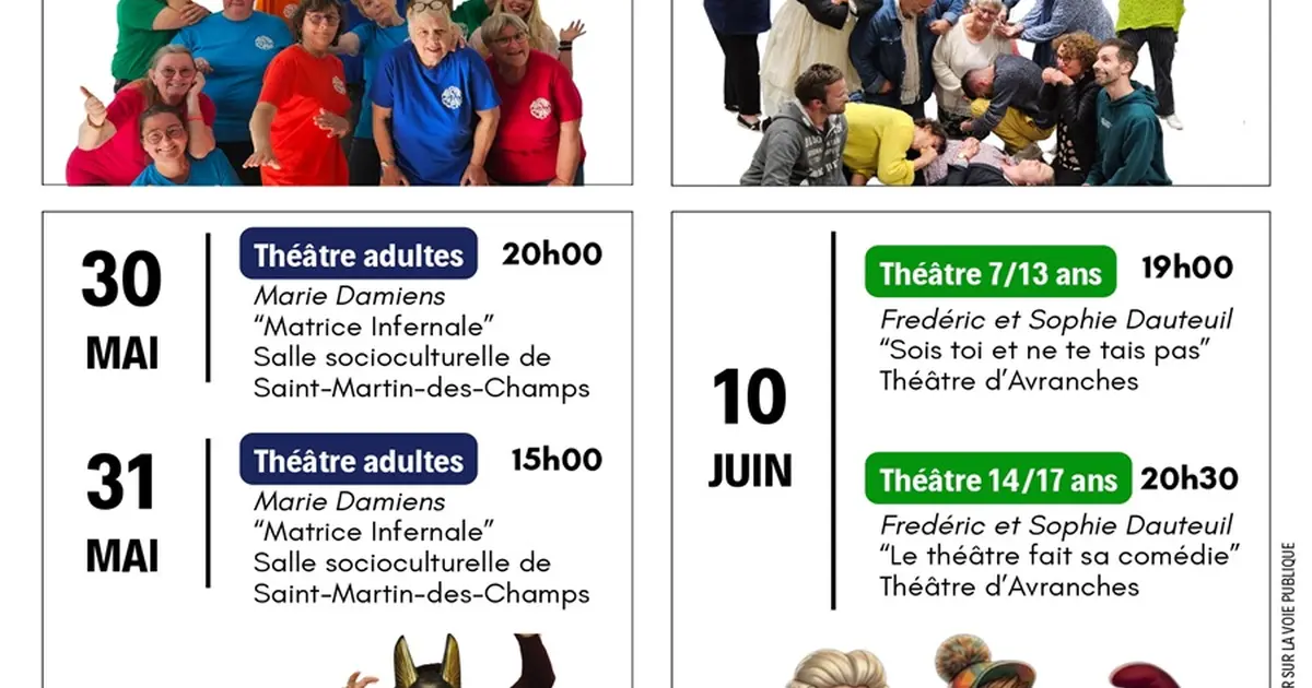 Représentations théâtre jeunes et impro