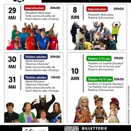 Représentations théâtre jeunes et impro