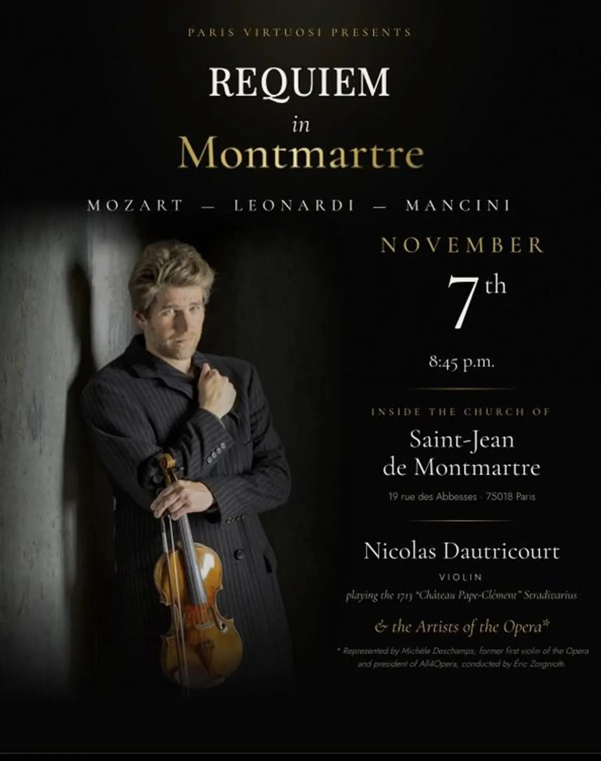 Requiem à Montmartre avec Les Artistes de l'Opéra et Nicolas Dautricourt