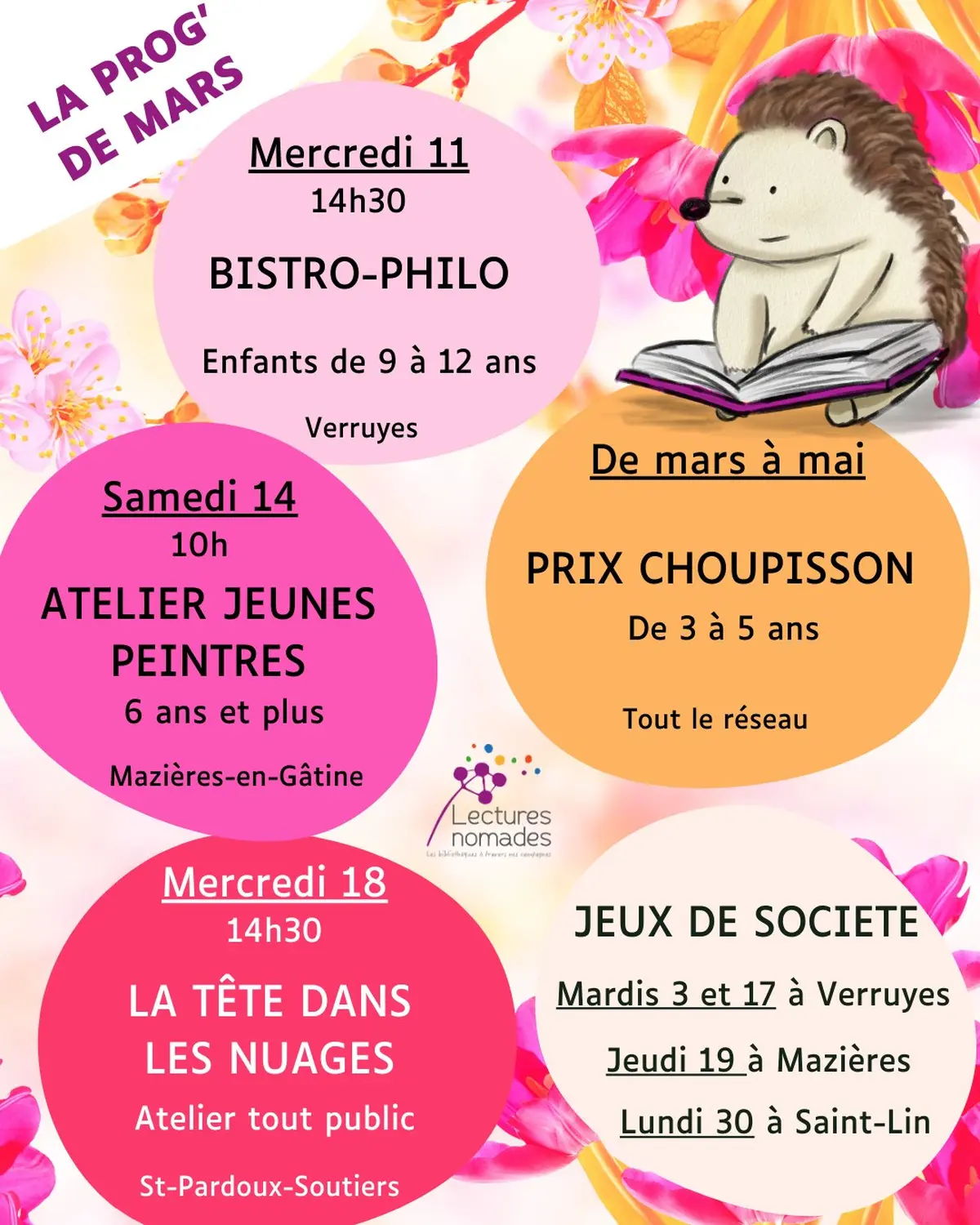 Réseau Lectures Nomades : Atelier tout public