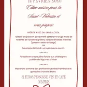Restaurant Chez Céline : Repas de la Saint Valentin