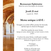 Restaurant Éphémère du Domaine de l'Abbaye de Maizières