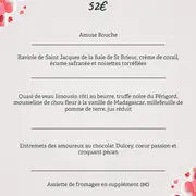 Restaurant L'Epicurieux : Repas Saint Valentin