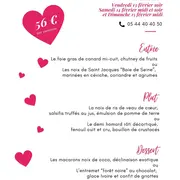 Restaurant le Bouche à Oreilles : Repas de la Saint Valentin